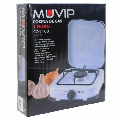 Cocina de Gas Muvip MV0193 1 Fuego Blanca
