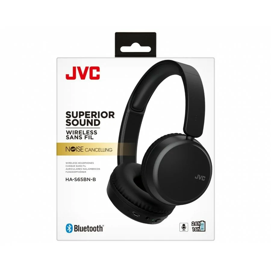 Exactitud neutral de repuesto Comprar JVC HA-S65BN-B Auriculares Diadema Negro Conector de 3,5 mm  Bluetooth MicroUSB