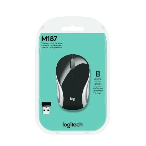Logitech Wireless Mini Mouse M187 ratón Ambidextro RF