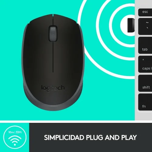 Logitech M171 Wireless Mouse ratón Ambidextro RF inalámbrico