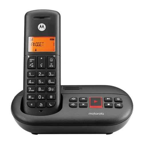 Motorola E211 Teléfono DECT Identificador de llamadas Negro