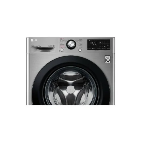 LG F4WV309S6TE lavadora Carga frontal 9 kg 1400 RPM B Plata, Acero inoxidable