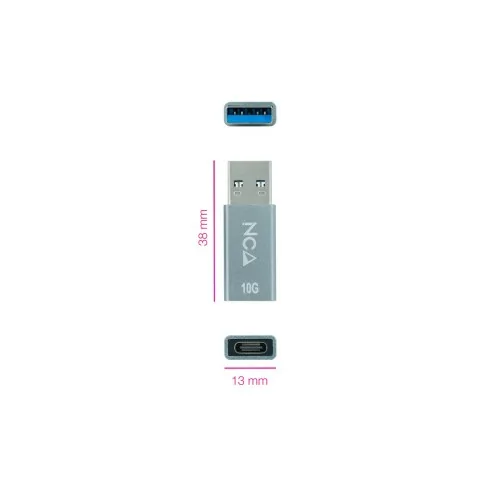 Nanocable Adaptador USB-A 3.1 GEN2 a USB-C, USB-A/M-USB-C/H