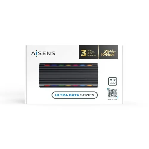 AISENS Caja Externa M.2 RGB Gaming ASM2-RGB012B SATA/NVMe A