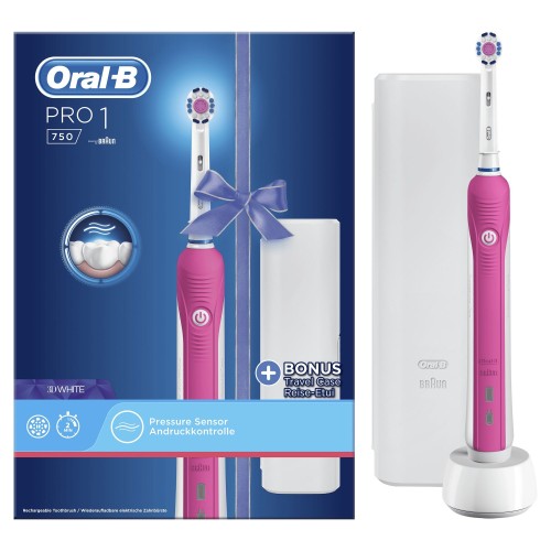 Oral-B PRO 750 3DWhite Adulto Cepillo dental oscilante Rosa