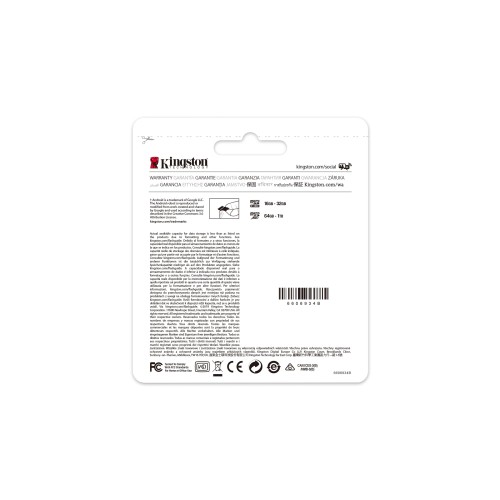Kingston Technology Canvas Select Plus 32 GB MicroSDHC UHS-I Kingston Technology Canvas Select Plus 32 GB MicroSDHC UHS-I