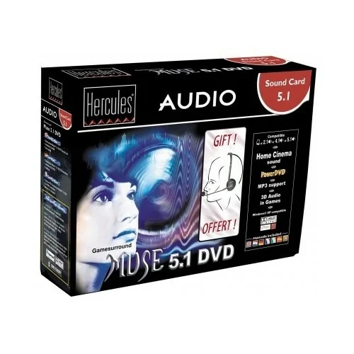 Tarjeta de Sonido Hercules Audio 5.1 Muse 5.1,Dvd