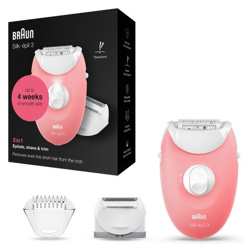 Braun Silk-épil 3 -277 20 pinzas Blanco, Rosa