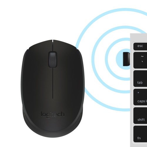 Logitech B170 Black Bp ratón Ambidextro RF inalámbrico Óptico