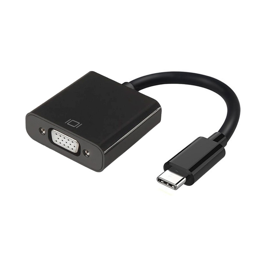 AISENS Conversor USB-C a VGA, USB-C/M - HDB15/H, Negro, 15cm