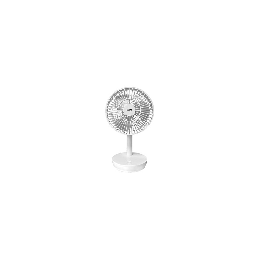 VENTILADOR DE MESA EDM 33501 /17CM/RECARGABLE/BLAN