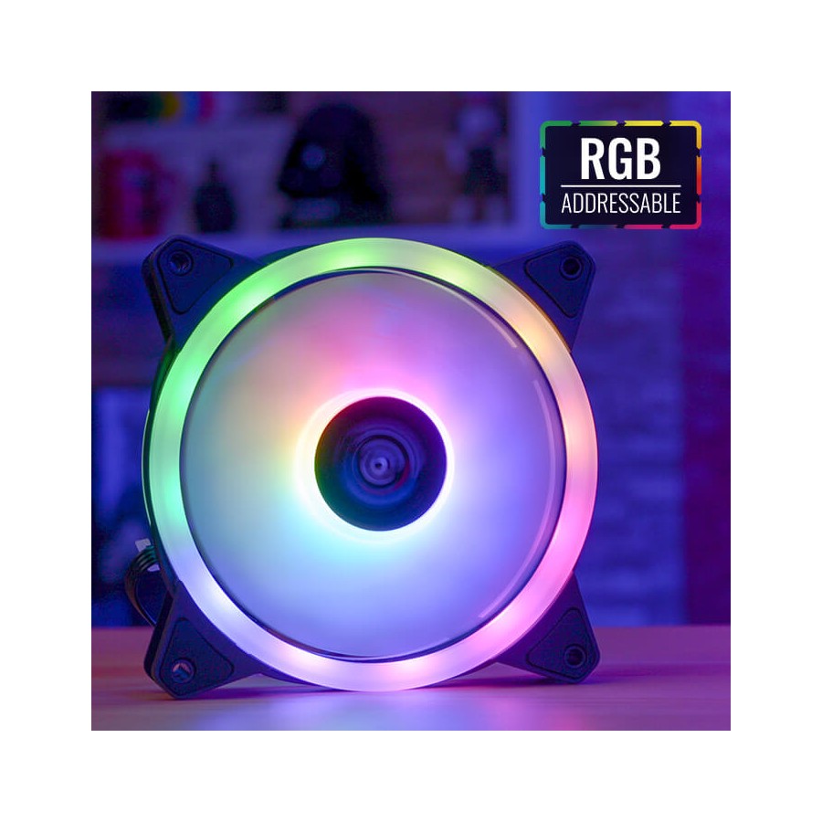 VENTILADOR AEROCOOL DUO12 DUO 12CM RGB LED