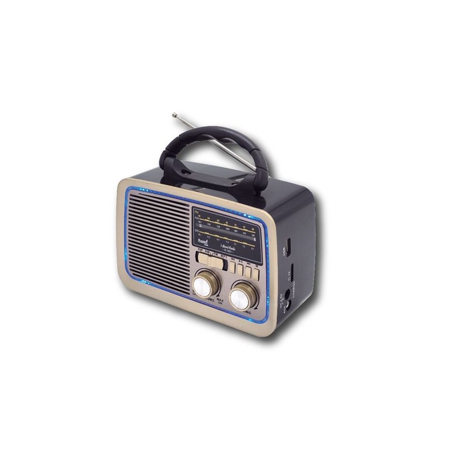 RADIO SAMI RS-11813 BT AUX RECARGABLE NEGRO