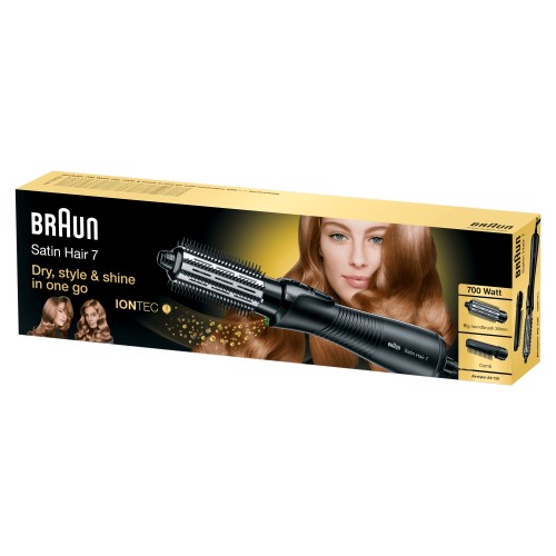 Braun Satin Hair 7 AS720 Cepillo de aire caliente Caliente Negro 700 W 2 m