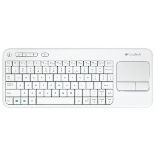 Logitech Wireless Touch Keyboard K400 teclado RF inalámbrico QWERTY Español Blanco