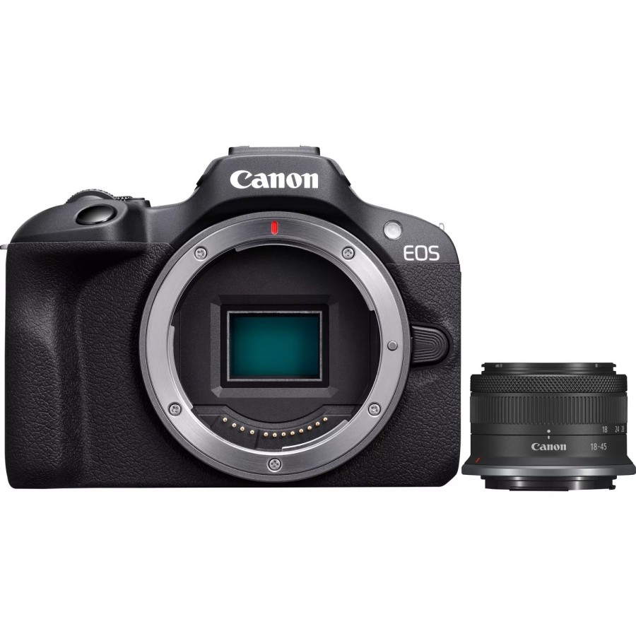 Canon EOS R100 + RF-S 18-45mm F4.5-6.3 IS STM Kit MILC 24,1 MP CMOS 6000 x 4000 Pixeles Negro Canon EOS R100 + RF-S 18-45mm F4.5-6.3 IS STM Kit MILC 24,1 MP CMOS 6000 x 4000 Pixeles Negro