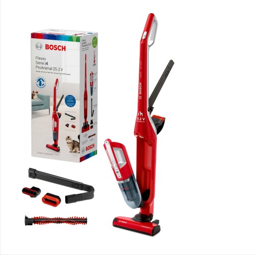 Bosch Serie 4 BBH3ZOO25 aspiradora de pie y escoba eléctrica Aspiradora escoba 2 en 1 Batería Secar Sin bolsa 0,4 L Rojo Bosch Serie 4 BBH3ZOO25 aspiradora de pie y escoba eléctrica Aspiradora escoba 2 en 1 Batería Secar Sin bolsa 0,4 L Rojo