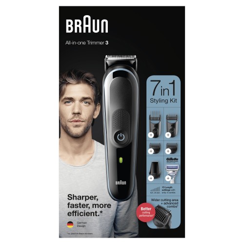 Braun All-in-one MGK3342 Batería 2,1 cm Negro, Azul