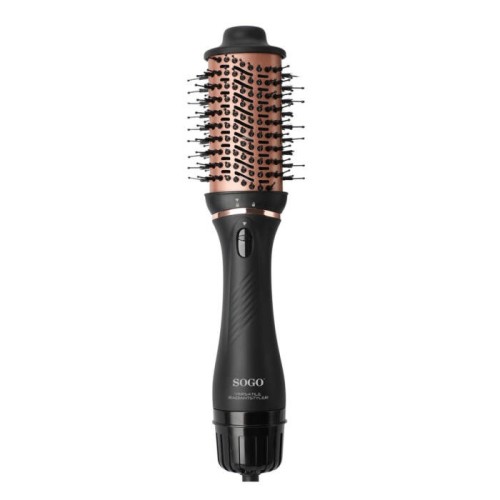 Sogo SEC-SS-3725 Utensilio de peinado Herramienta de peinado con múltiples accesorios Caliente Negro 1200 W 1,8 m