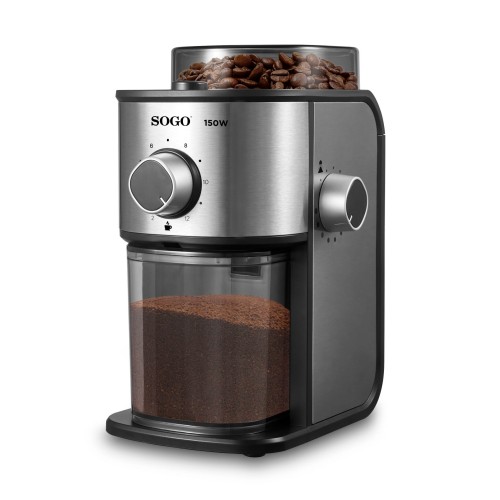 Sogo MOL-SS-5236 molinillo de café 150 W Plata, Negro