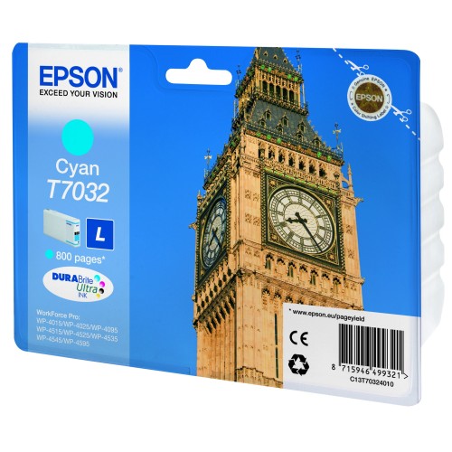 Epson Big Ben Cartucho T70324010 cian L