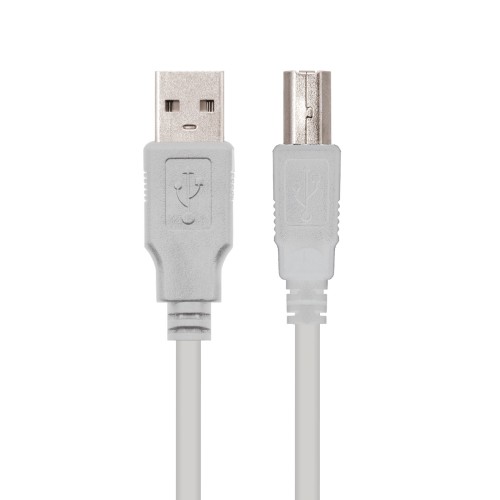Nanocable CABLE USB 2.0 IMPRESORA, TIPO A M-B M, BEIGE, 3.0 M