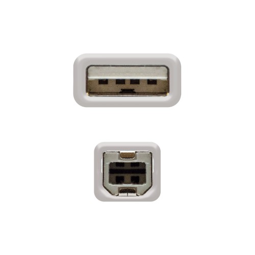 Nanocable CABLE USB 2.0 IMPRESORA, TIPO A M-B M, BEIGE, 3.0 M
