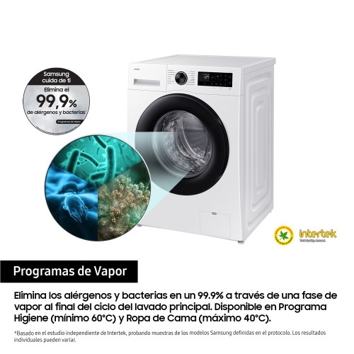 Samsung Lavadora AI 10Kg AI EcoBubble™ Clase A Blanca WW10FG5U34AEEC