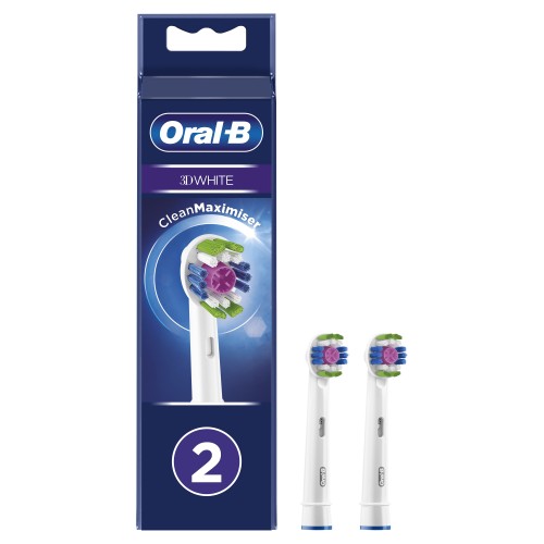 Oral-B 3D White Clean Maximiser Brush Heads 2 pieza(s) Blanco Oral-B 3D White Clean Maximiser Brush Heads 2 pieza(s) Blanco