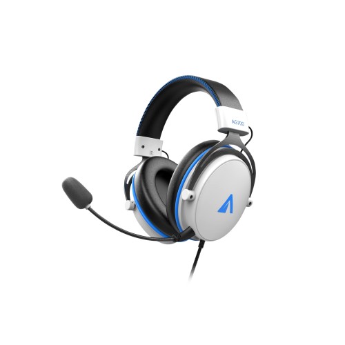 ABYSM AG700 Pro 7.1 White Auriculares Alámbrico Diadema Juego Azul, Blanco