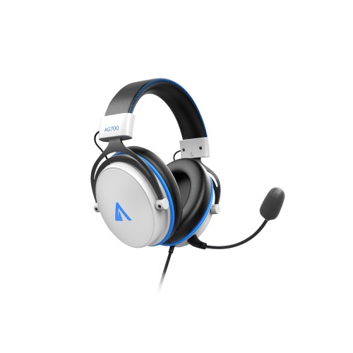 ABYSM AG700 Pro 7.1 White Auriculares Alámbrico Diadema Juego Azul, Blanco
