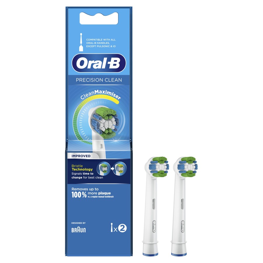Oral-B Precision Clean 80338441 cepillo de cabello 2 pieza(s) Azul, Verde, Blanco Oral-B Precision Clean 80338441 cepillo de cabello 2 pieza(s) Azul, Verde, Blanco