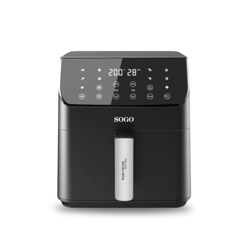 Sogo PRO1700 Sencillo 6 L Independiente Freidora de aire caliente Negro, Plata