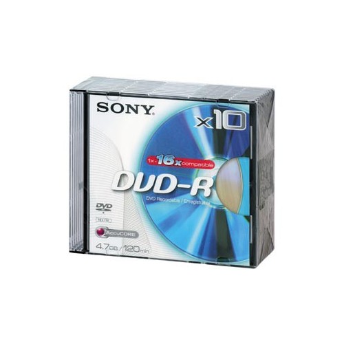 Sony DVD-R Slim case 4,7 GB 10 pieza(s)