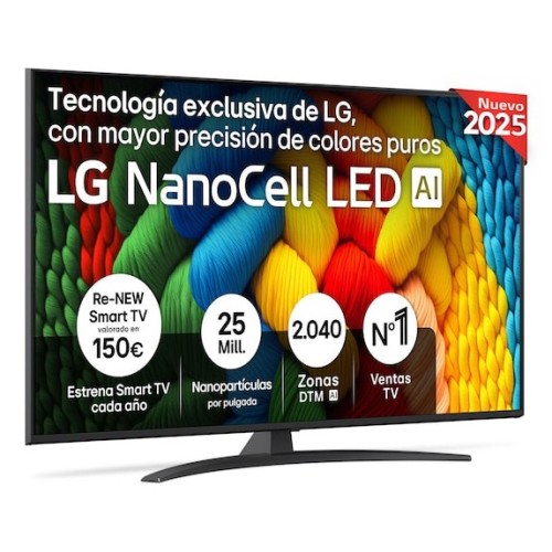 LG NanoCell AI 55NANO81A6A 139,7 cm (55") 4K Ultra HD Smart TV Wifi Negro