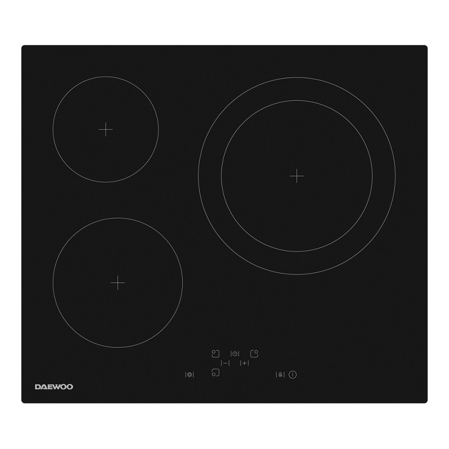 Daewoo BH6VTF26BNL-ES hobs Negro Integrado 60 cm Cerámico 3 zona(s)