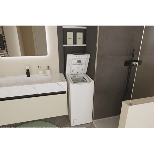 Hoover H-WASH 500 THOS486TM4-S lavadora Carga superior 8 kg 1400 RPM Blanco