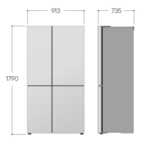 LG GSLC41PYPE nevera puerta lado a lado Independiente 641 L Plata