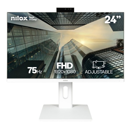 Nilox NXM24REGWEB01W pantalla para PC 60,5 cm (23.8") 1920 x 1080 Pixeles Full HD LED Blanco