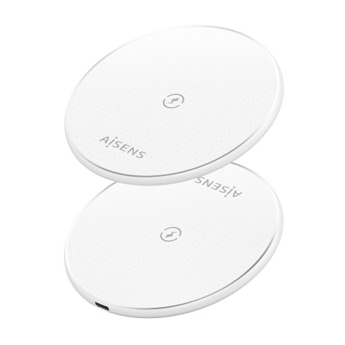 AISENS Cargador Inalambrico USB-C 15W Para Movil, Blanco AISENS Cargador Inalambrico USB-C 15W Para Movil, Blanco