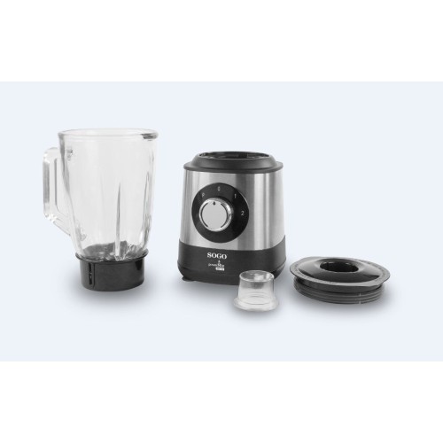 Sogo BAT-SS-5585 licuadora 1,5 L Batidora de vaso 1500 W Negro, Acero inoxidable