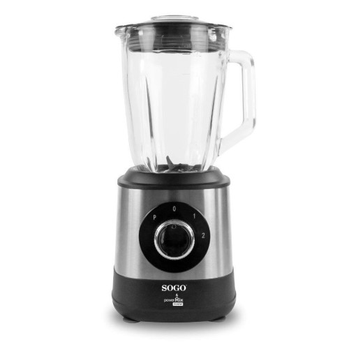 Sogo BAT-SS-5585 licuadora 1,5 L Batidora de vaso 1500 W Negro, Acero inoxidable